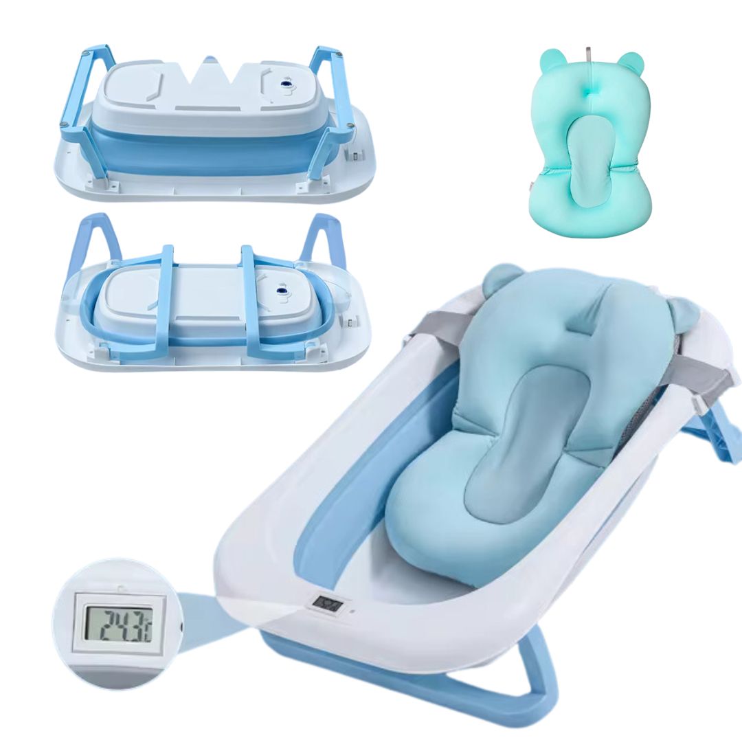 Bañera Con Soporte Y Cojin De Baño